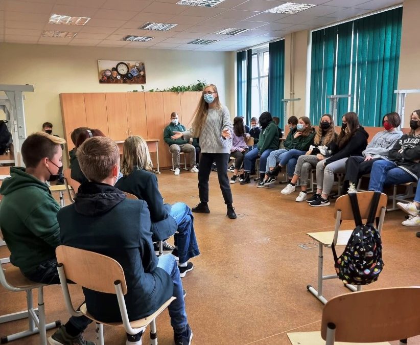 5–8 klasių mokiniams spalio 11 dieną vyko Geros savijautos programos užsiėmimai