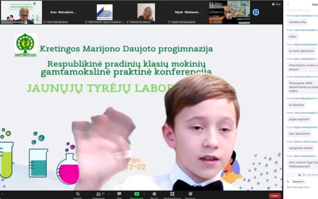 Gruodžio 2 dieną vyko respublikinė praktinė konferencija „Jaunųjų tyrėjų laboratorija“
