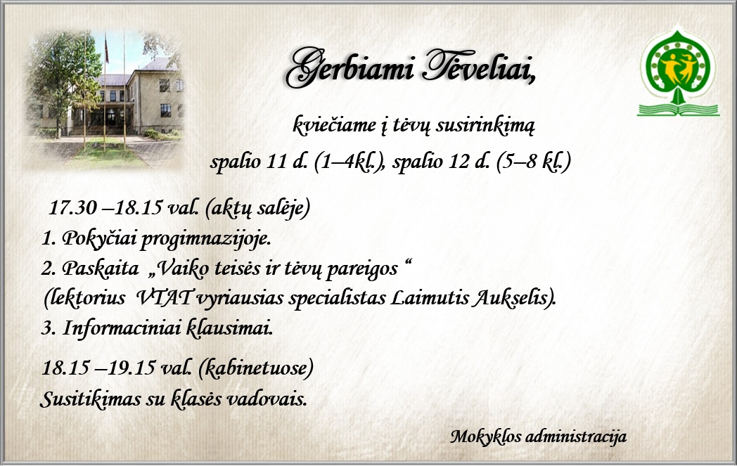Tėvų susirinkimai