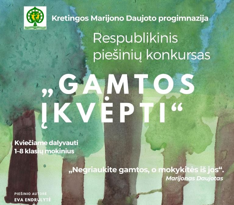 Respublikinis mokinių piešinių konkursas „Gamtos įkvėpti“