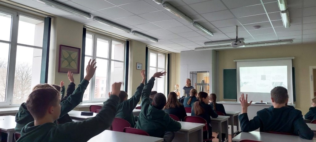 Progimnazijoje lankėsi ugdymo karjerai specialistė iš Klaipėdos