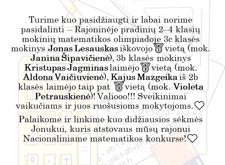 Sveikiname!