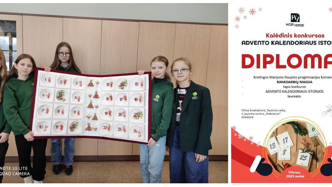 Kalėdiniame konkurse „Advento kalendoriaus istorijos” tapo laureatėmis