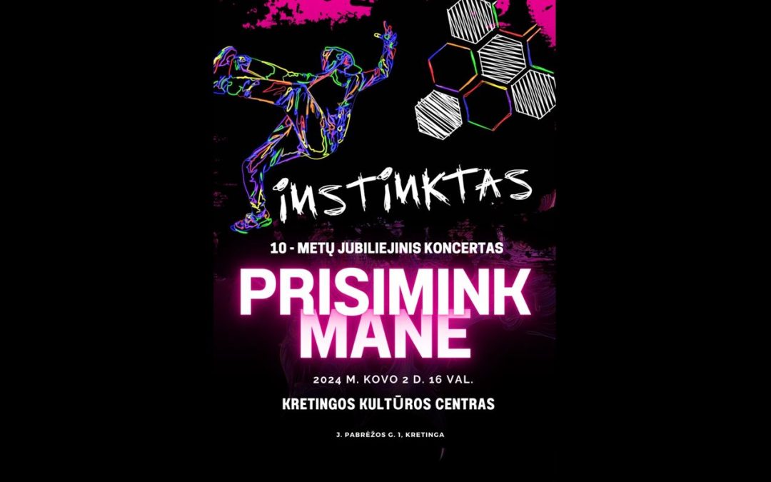 Kviečiame į 10 – metų jubiliejinį koncertą „Prisimink mane”