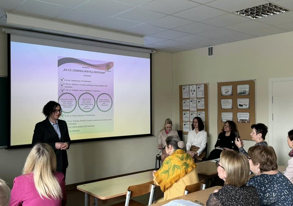 Progimnazijoje suorganizuoti įkvepiantys seminarai