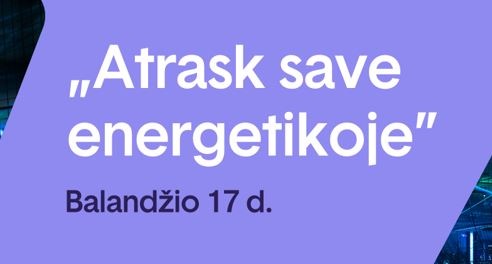 Kviečiame registruoti savo klasę į interaktyvią pamoką „Atrask save energetikoje“