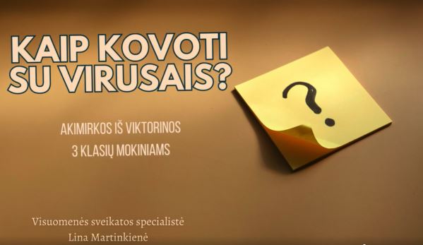 Mokiniai dalyvavo viktorinoje „Kaip kovoti su virusais?“