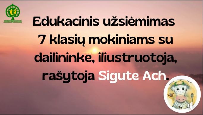 Edukacinis užsiėmimas su dailininke