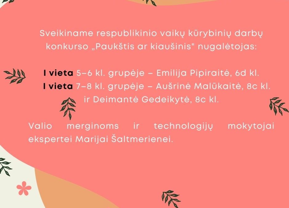 Konkurso „Paukštis ar kiaušinis“ nugalėtojos