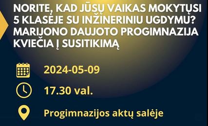 Dėmesio būsimų penktokų tėveliams!