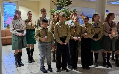 Į mūsų progimnaziją atkeliavo taikos ir ramybės ugnis