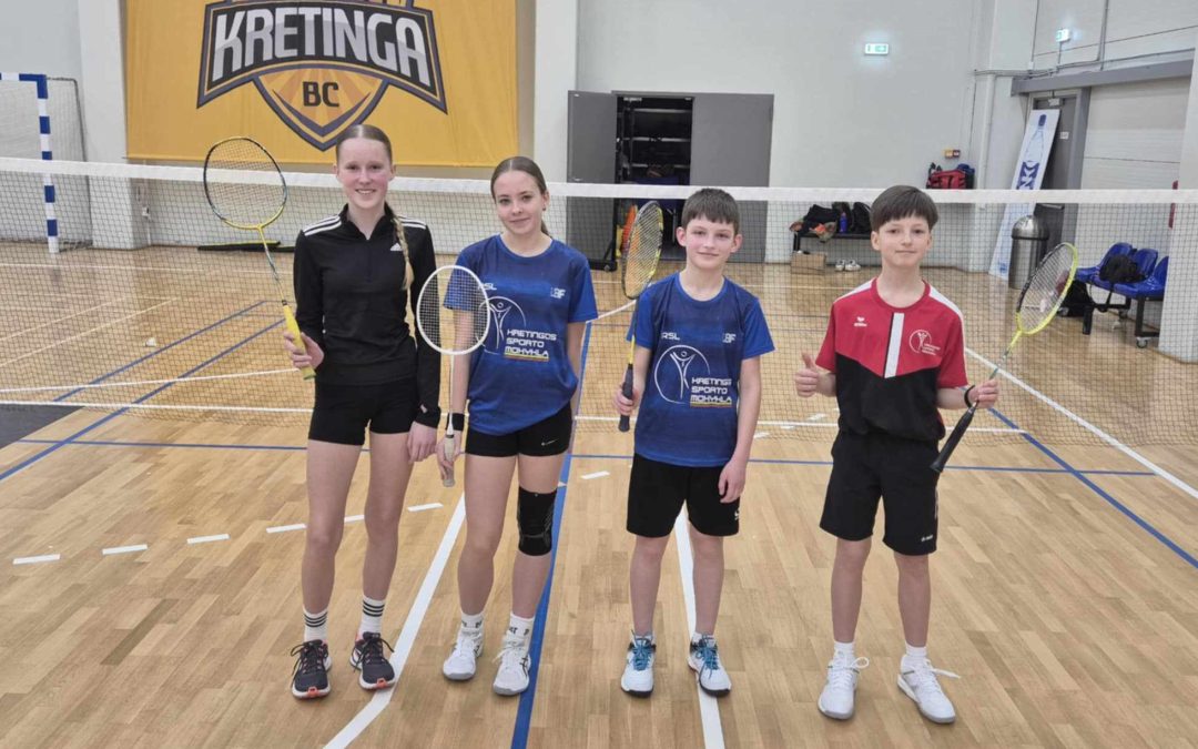 Progimnazijos mokiniai dalyvavo badmintono varžybose