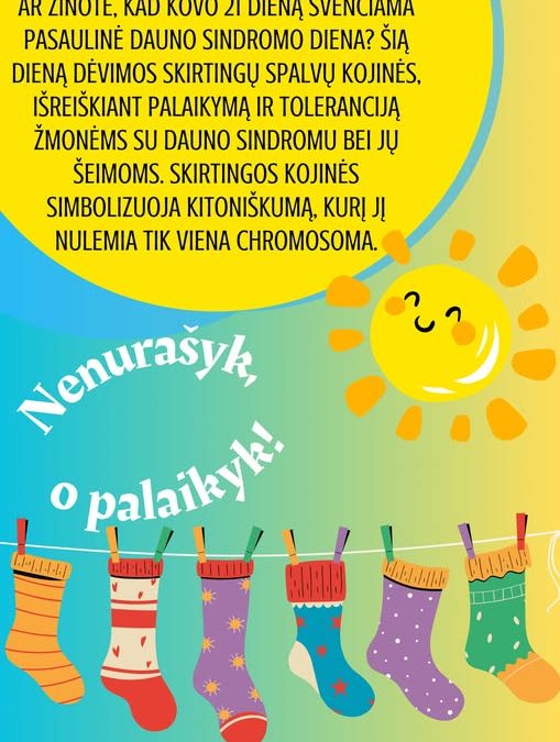 Kovo 21 pasaulinė dauno sindromo diena