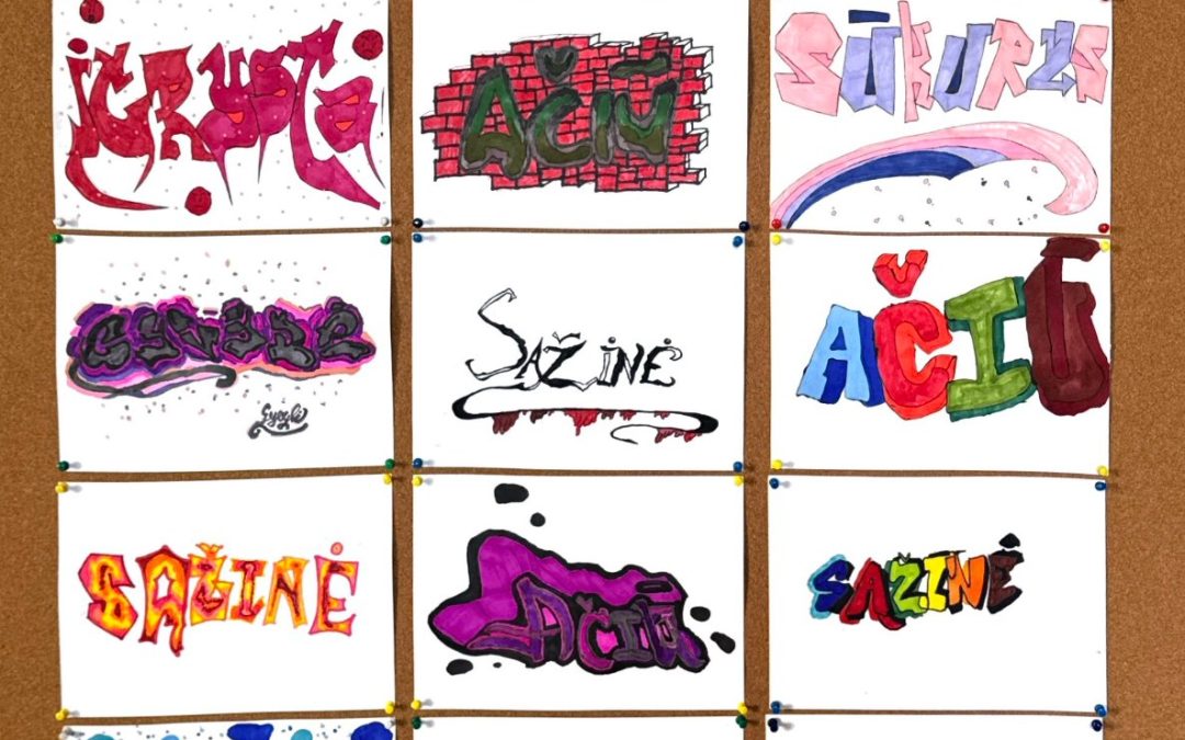 Lietuvių kalbos ir dailės pamokoje „Gatvės menas: įsidėmėtinos rašybos žodžiai graffiti stiliumi“