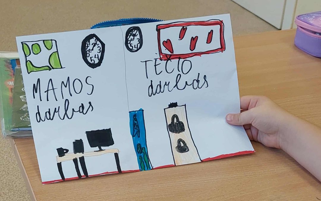 Pradinukai papasakojo, ką dirba tėtis ir mama
