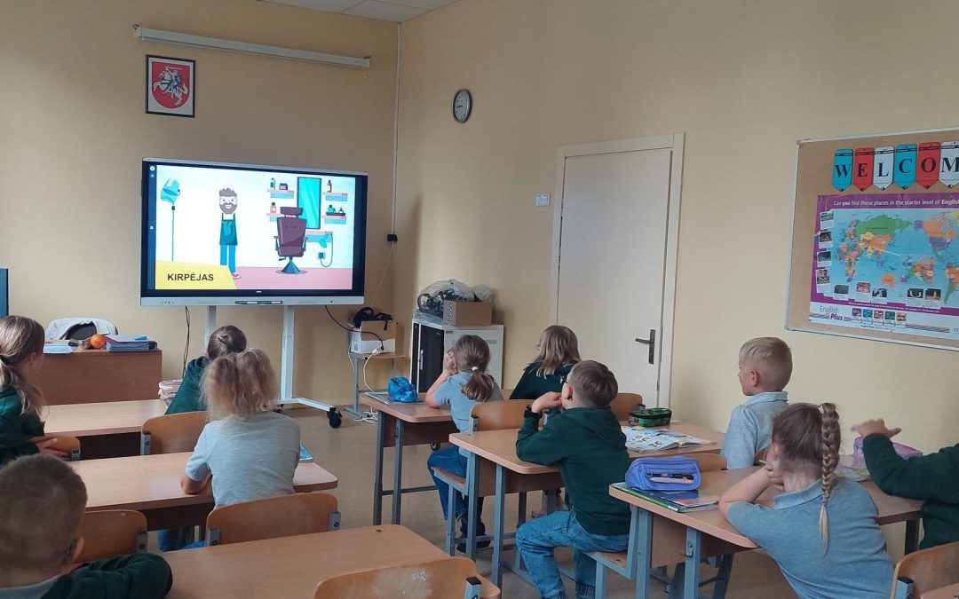 Pradinėse klasėse vyksta karjeros ugdymo veiklos