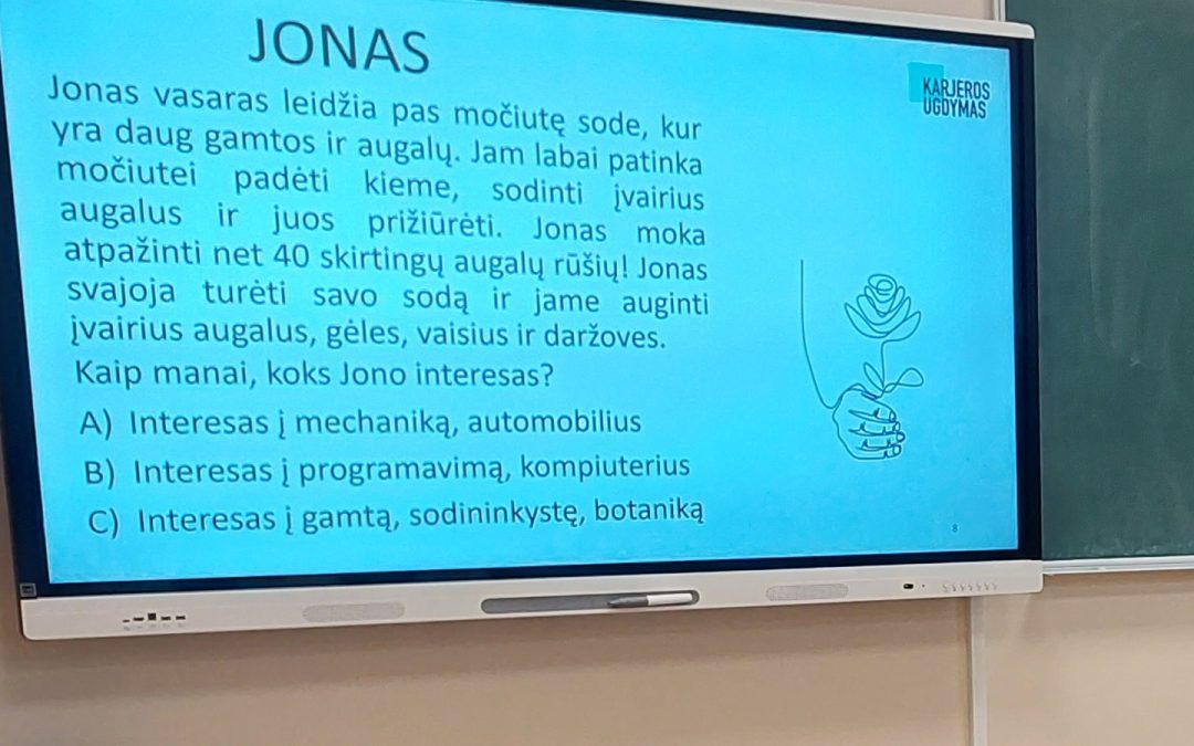 Mokėsi įvardinti savo interesus ir mėgstamas veiklas