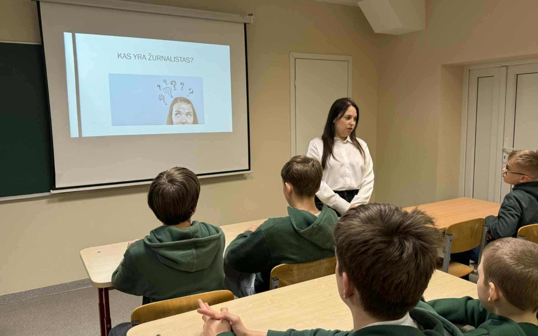 Mokiniai aiškinosi apie žurnalistiką