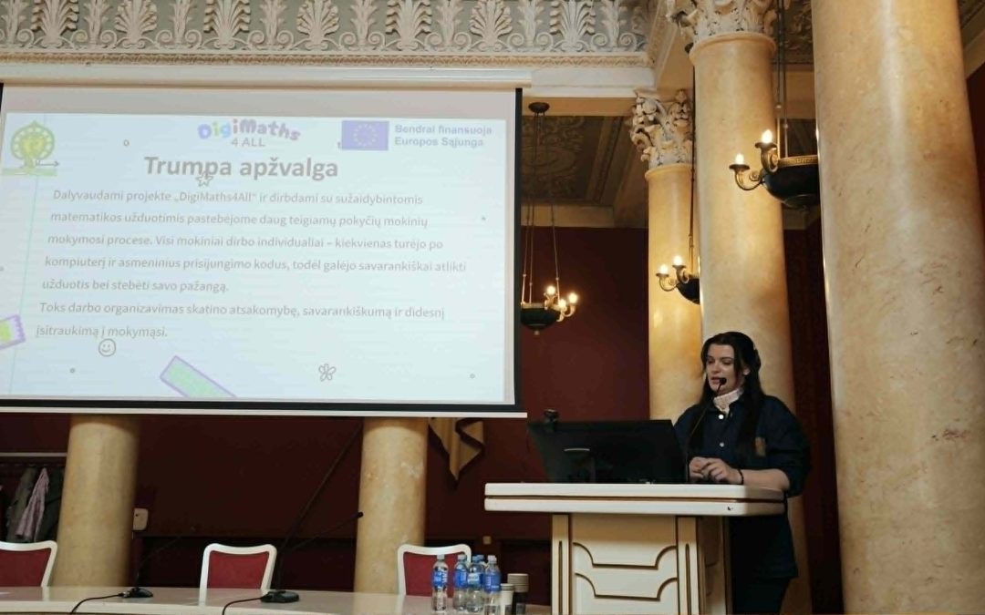Dalyvavo Vilniaus universitete vykusioje edukacinio tyrimo „DigiMaths4All“ baigiamojoje konferencijoje