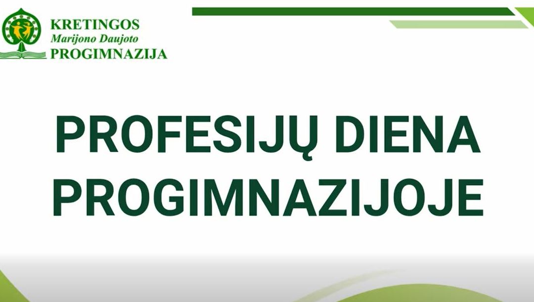 Profesijų diena progimnazijoje