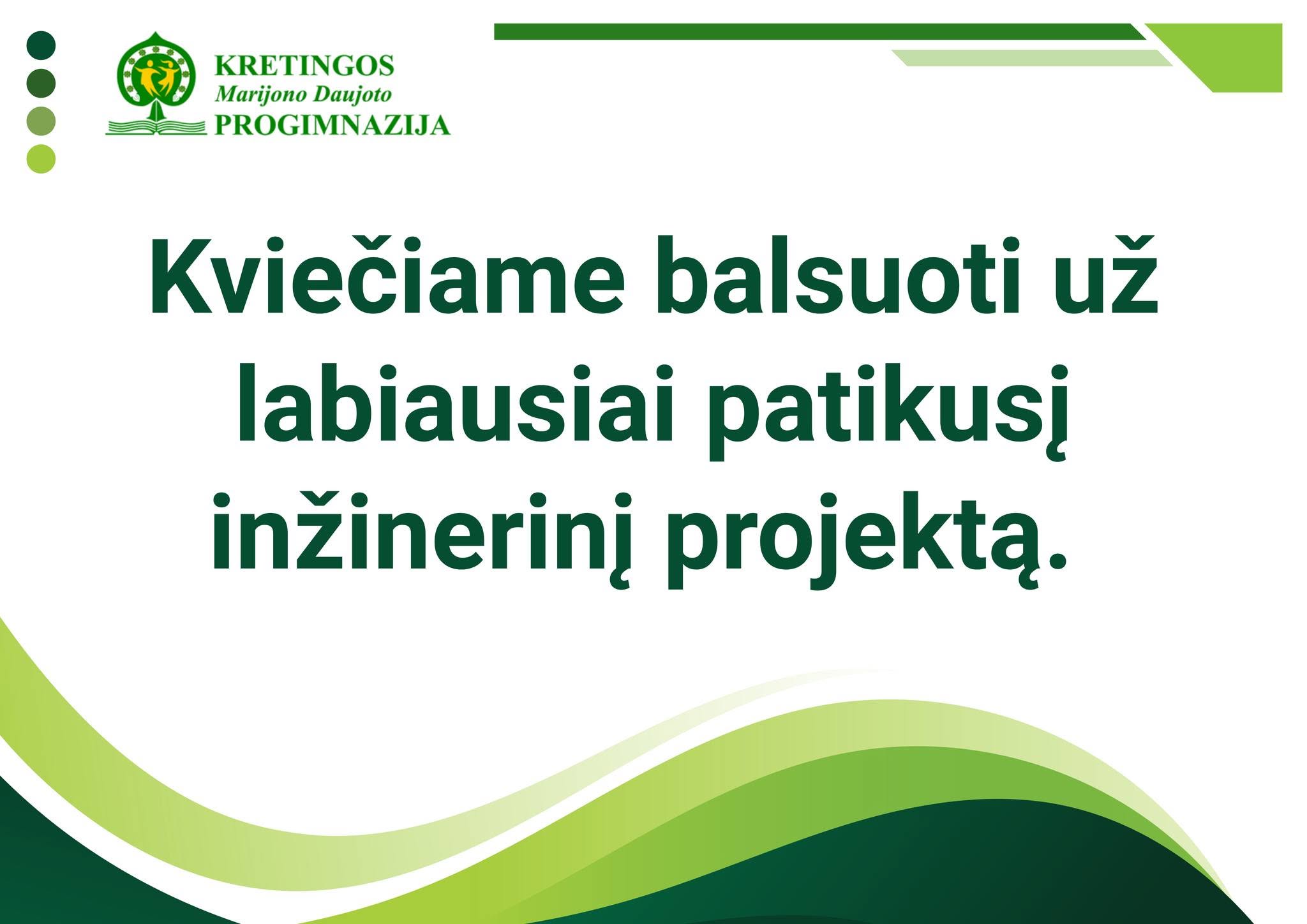 Kvieciame balsuoti