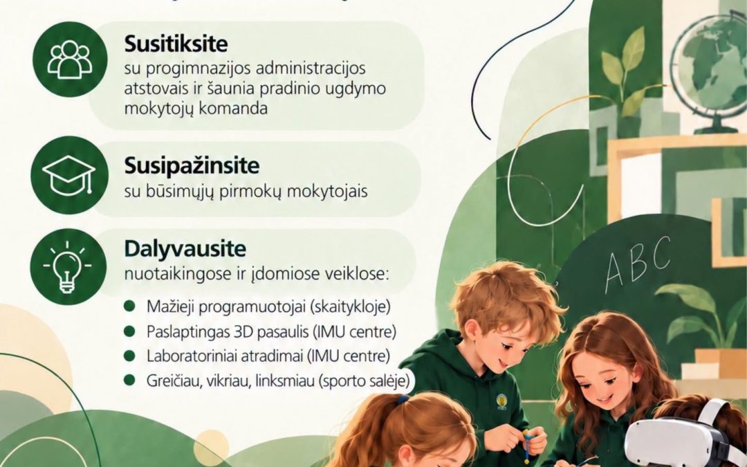 Kviečiame būsimuosius pirmokus ir jų tėvelius į susitikimą